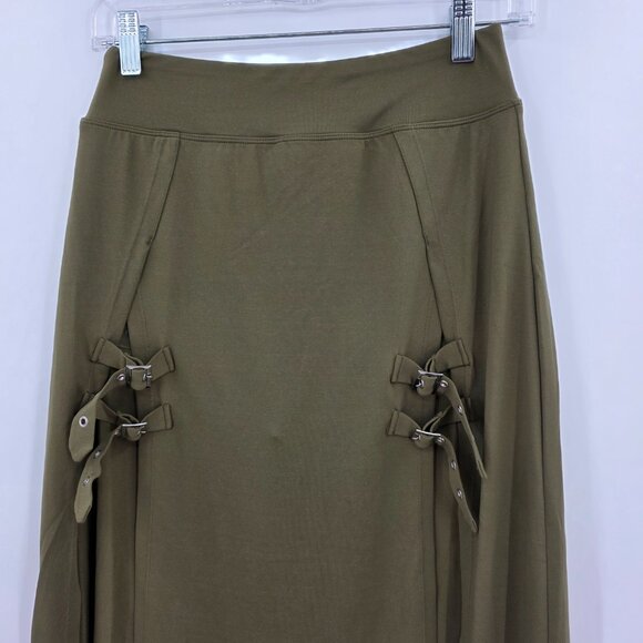 HALARA High Waist 2 In 1 Split Maxi Skort Skirt Buckle Detail Size Small NWT - Picture 9 of 14